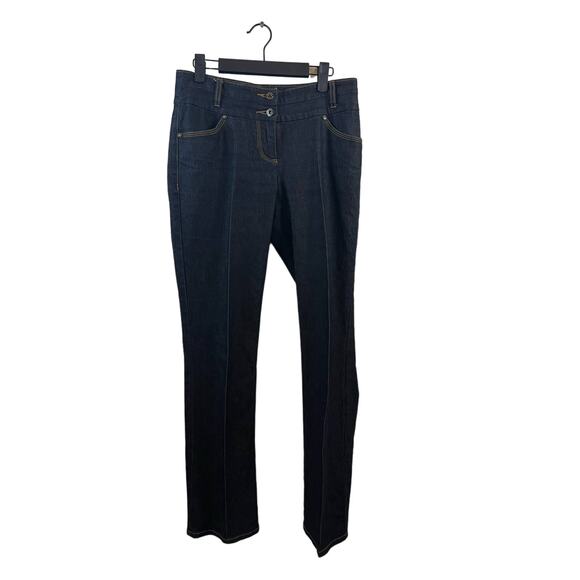 Bisou Bisou Dark Rinse Straight Leg Jeans Size 4 - Picture 1 of 5